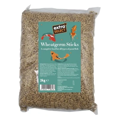 Image of Extra Select Wheatgerm Fish Food Sticks Easily Digestible Winter Pond as Koi and Goldfish Food, with Spirulina 2kg Bag
