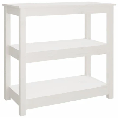 Image of vidaXL Console Table White 80x40x74 cm Solid Wood Pine