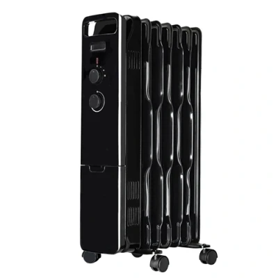 Image of Status 7 Fin Wavy Oil Filled Radiator 1500w Black