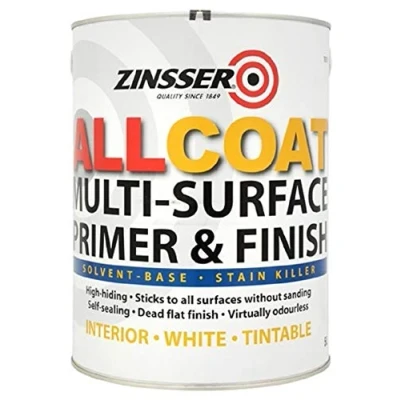 Image of Zinsser Allcoat Interior (Solvent) 5 Litre White