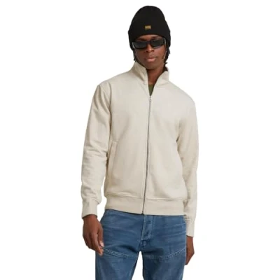 Image of G Star Men&#039;s Nifous Zip Thru Sweater, Multicolour (whitebait htr D25122 D566 6030), S