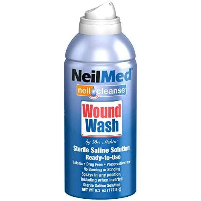Image of NeilMed Cleanse Sterile Saline Wound Wash, 6 Ounce