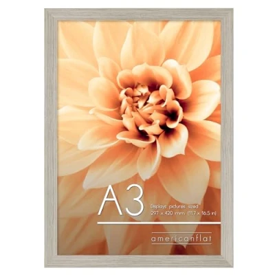 Image of Americanflat A3 Picture Frame in Driftwood Engineered Wood with Shatter Resistant Glass Horizontal and Vertical Formats for Wall 29.7x42 cm