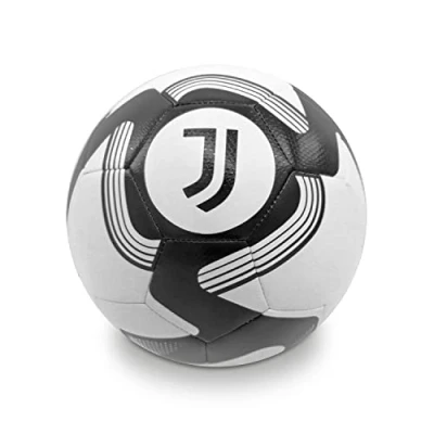 Image of Mondo 13640 Sport Pallone Da Calcio Cucito F.c. Juventus Football, Black/White, Size 5 410 g