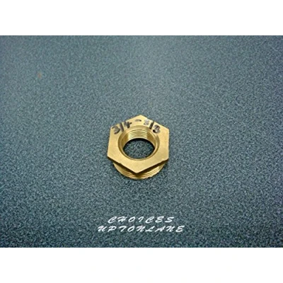 Image of AK BRASS REDUCING HEXAGONAL BUSH MALE TO FEMALE BSP VARIOUS SIZES (3/4&quot; X 3/8&quot;)