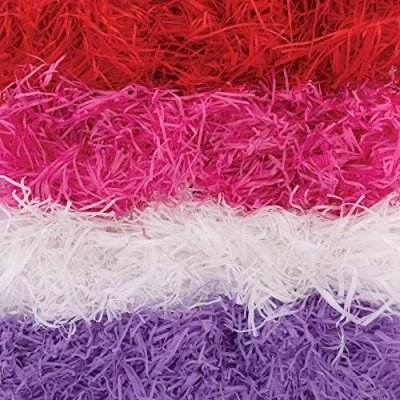 Image of Baker Ross Valentine Shredded Tissue Paper 120g Per Pack, Crafting for Kids (FC316)
