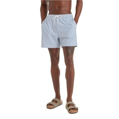 Image of TOG24 Micah Mens Swim Shorts. Crafted from Seersucker Fabric So They Don&#039;t Stick to Your Skin in The Heat. Add These Swimming Shorts Holiday Wardrobe Or Take Them Gym