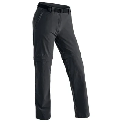 Image of Maier Sports NATA Women 2 Bermuda Zip Off Walking Trousers, Womens, 233027, Graphite, 40