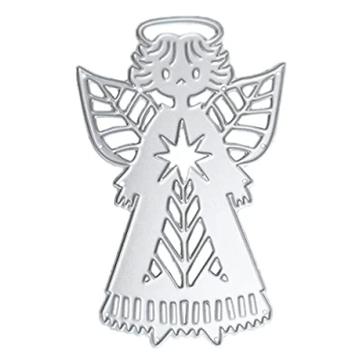 Image of WELLDOER Christmas Angel Metal Cutting Dies Stencil Scrapbooking Album Paper Card Template Mold Embossing Craft Decoration Die Cuts