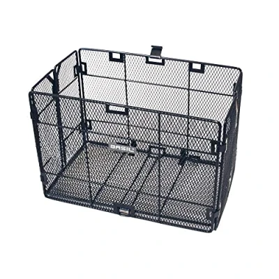 Image of Basil Side Mounted Folding Mesh Pannier for Rear Carrier Fitting Black