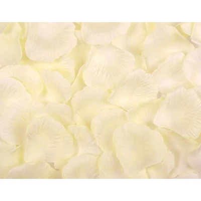 Image of Best Artificial Silk Rose Petals Flower Confetti Wedding Bridal Valentine Arrangement Engagement Party Decoration (Ivory, 1000)