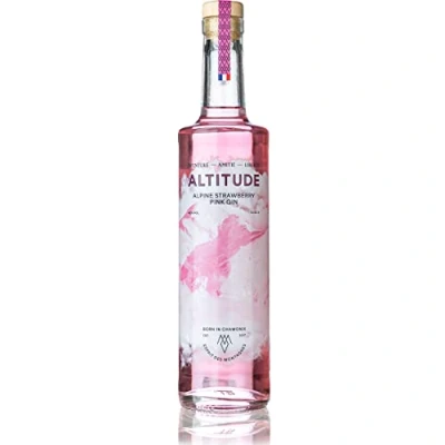 Image of Altitude Gin Alpine Strawberry Pink 70cl (ABV 40% Alcohol) Premium Naturally Flavoured with Juniper, Strawberries, &amp; Finest Botanicals