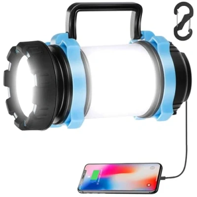 Image of Camping Lights,Rechargeable LED Torch,1000 Lumen Outdoor Spotlight Searchlight, High Power Lantern for Tents, Hiking, Fishing, Cut, Emergency