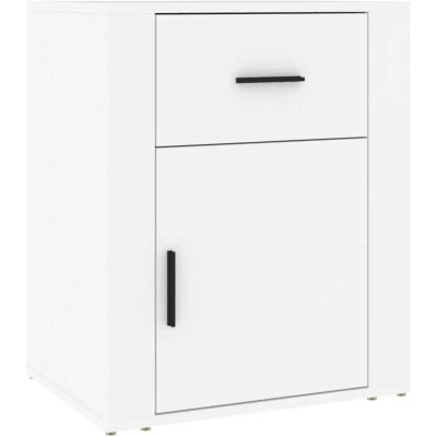 Image of vidaXL Bedside Cabinet White 50x36x60 cm Engineered Wood