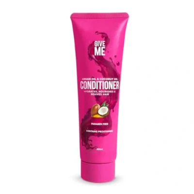 Image of Give Me Cosmetics Conditioner for Dry Damaged Hair, Intense Hydration, Argan and Coconut Oil with Provitamins Paraben Free