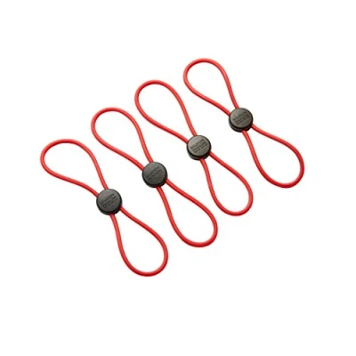 Image of Kuhn Rikon 21084 Slider Ties, Set of 4, Silicone, Red