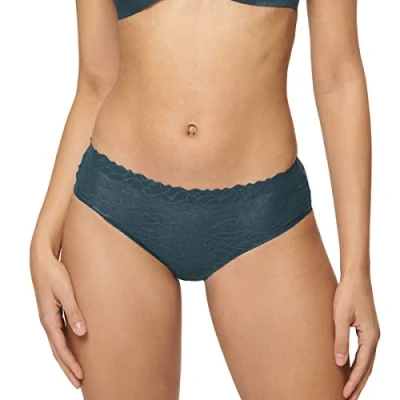 Image of Sloggi Women&#039;s Zero Feel Lace 2.0 Hipster Underwear, Secret Lagoon, XS