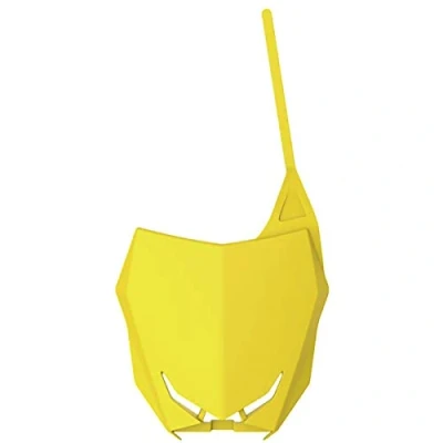 Image of Polisport Suzuki Number Plate RM 125 250 2001 2008 RMZ 2007 2009 450 2005 07 Restyle, Yellow Motocross4u