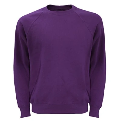 Image of Fruit of the Loom Men&#039;s Raglan Classic Sweater, Burgundy, XX Large