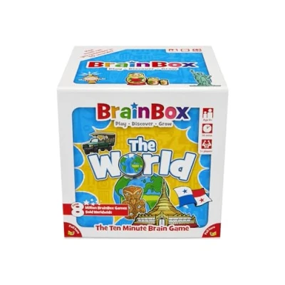 Image of BrainBox The World Fun &amp; Educational Card Game Ages 8+ 1+ Players 10 Minutes Play Time