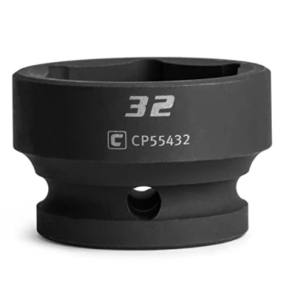 Image of Capri Tools 32 mm Stubby Impact Socket, 1/2 in. Drive, 6 Point, Metric