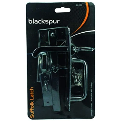 Image of Black 177mm Steel Suffolk Latch By Blackspur