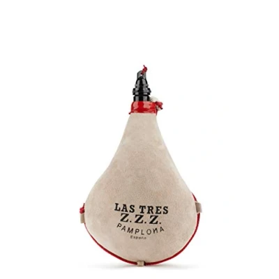Image of LAS TRES ZZZ Leather Wine skin Latex 1 Liter Bota bag