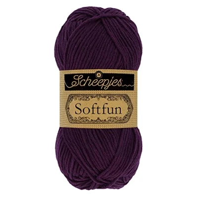 Image of Scheepjes Softfun 2656 Aubergine Yarn 1x50g