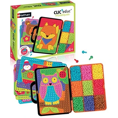 Image of Nathan Clic educ Mosaic Colour Learning Game from 4 6 Years, 31607, Multi Coloured