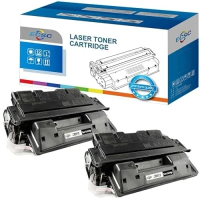 Image of ECSC Toner Cartridge C8061X For Printer, Compatible With HP LaserJet 4100 4100dtn 4100n 4100se 4100tn 4101 MFP (Black, 2 Pack)