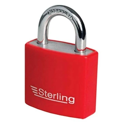 Image of Sterling APL042P 40mm Aluminium Double Locking Padlock, Red Or Blue