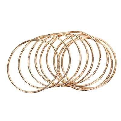 Image of jklashfi 10 Pack 3 Inch Gold Dream Catcher Metal Rings Hoops Macrame Ring for Dreamcatchers and Crafts