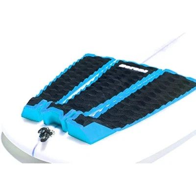 Image of DORSAL Three (3) Piece Surfboard Traction Pad with Tail Block Standard Black/Blue