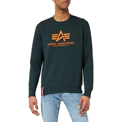 Image of Alpha Industries Basic Sweatshirt, Men&#039;s, Size: Small, Dark petrol