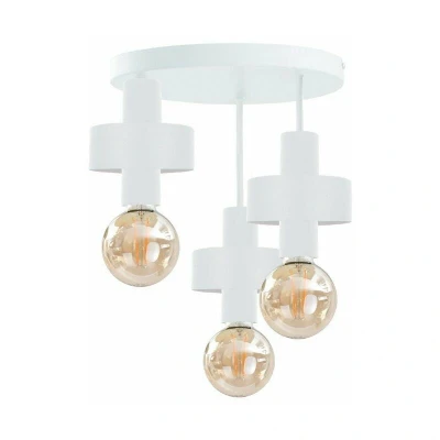 Image of Unica Multi Arm Semi Flush Ceiling Light White, 35cm, 3x E27