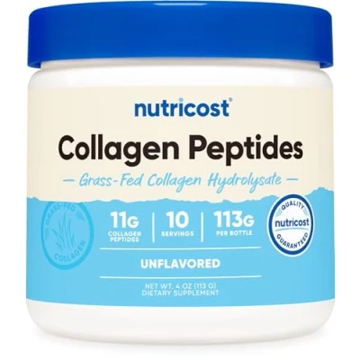Image of Nutricost Grass Fed Collagen Powder 4 oz (Unflavored) Gluten Free and Non GMO
