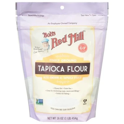 Image of Bob&#039;s Red Mill Gluten Free, Finely Ground Tapioca Flour, Also Known As Starch, 454g Pouch