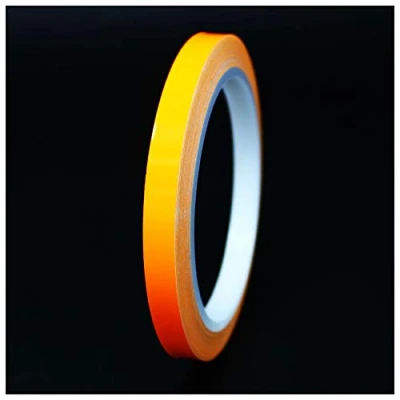 Image of 10 Metre Shiny Decorative Strips for Car, Motorcycle, Boat, Model Making, Silver, Chrome, Strips, Side Stripes (Neon Orange, 7 mm Width)