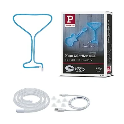 Image of Paulmann 70564 Neon Colorflex incl. 1x4.5 watts Blue Pliable Light Plastic LED Strip, 4.5 W, White