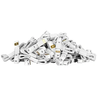 Image of 100Pcs Tape Measure Measuring Soft Sewing Tailor Cloth Ruler with Double Scale for Body Fabric Knitting Craft Measurement