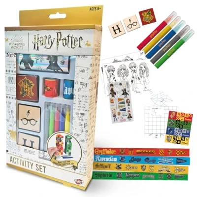 Image of Bladez Harry Potter Activity Set, Arts and Crafts, Licensed Stationary Set with pens stickers, Make Your Own Desk Tidy, 150+ pieces, Creative Maker Kitz by Toyz