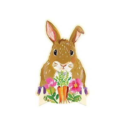 Image of Unique Party 72637 30cm Floral Easter Bunny Table Decoration