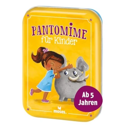 Image of moses 90391 Pantomime, Classic Whole Family, guessing Fun for Young and Old, Board Game Children from 5 Years 4 10 Players, Multicoloured Illustrated