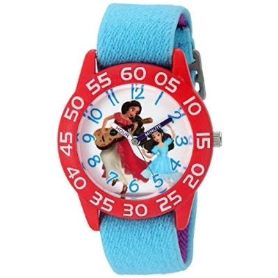 Image of Disney Girl&#039;s &#039;Elena of Avalor&#039; Quartz Plastic and Nylon Automatic Watch, Color:Blue (Model: W003032)