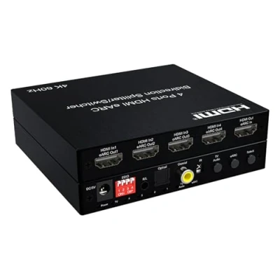 Image of HDMI eARC Audio Extractor,2/4 port Bi direction Extractor 4K 60Hz Toslink SPDIF COAXIAL 5.1CH Switch &amp; Splitter Converter (4 HDMI)
