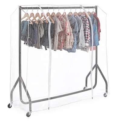 Image of Shopfitting Warehouse Black Heavy Duty Junior/Kids Clothes Rail with Clear Cover 3ft wide