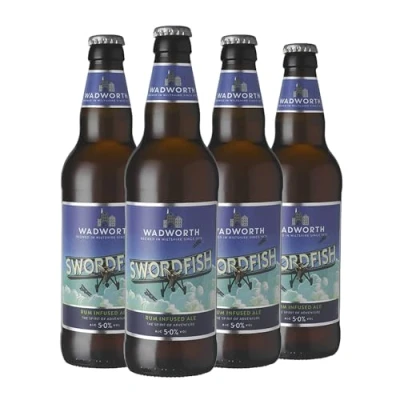Image of Wadworth Swordfish Rum Infused Ale 5% ABV 4 x 500ml Glass Bottle