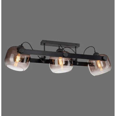 Image of Cup Ceiling Spotlight Bar Black 3xE27