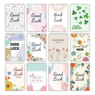 Image of Papa Prints Pack of 24 Good luck Card Cards and Envelopes A6 Multipack for Students