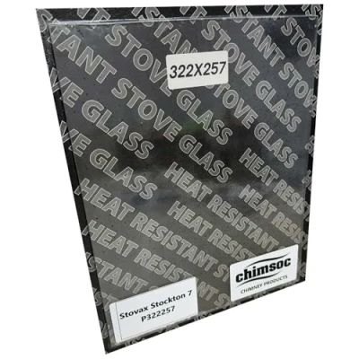 Image of Chimsoc Replacement Stove Glass Stovax Stockton 7 / Milner Inset (322mm x 257mm Rectangular)